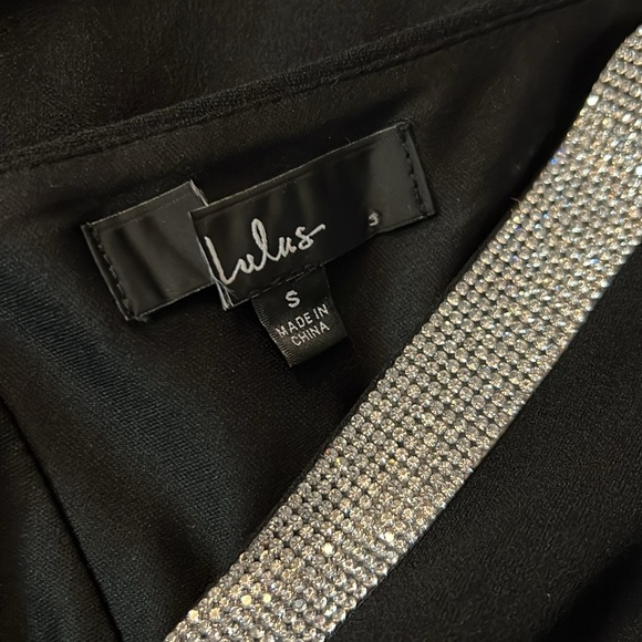 Stunned By You Black Rhinestone Mermaid Maxi Dress - Picture 6 of 6